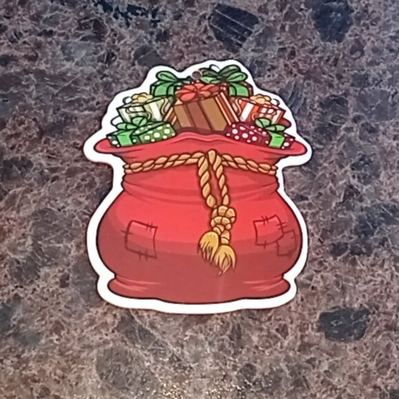 🎯 10 for $12 / Santa Sack with Gifts, Christmas Tree Chipboard Ornament - Picture 9 of 9